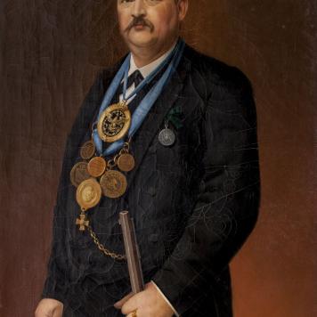 Portret króla kurkowego Hugo Schellenberga