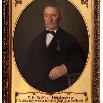 Portret króla kurkowego Carla Ferdinanda Seiferta