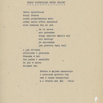 Gdzie wyjedziesz drogi Stachu