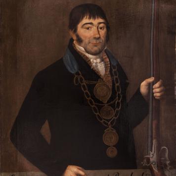 Portret króla kurkowego Johanna Samuela Rauhuta