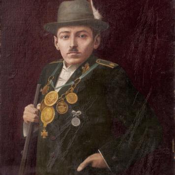 Portret króla kurkowego Walentego Biechowiaka