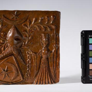 Kafel z herbem Leliwa