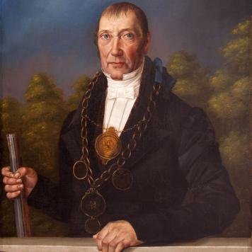 Portret króla kurkowego Johanna Samuela Kollewe