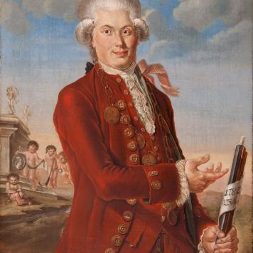 Portret króla kurkowego Carla Gottlieba Kellera