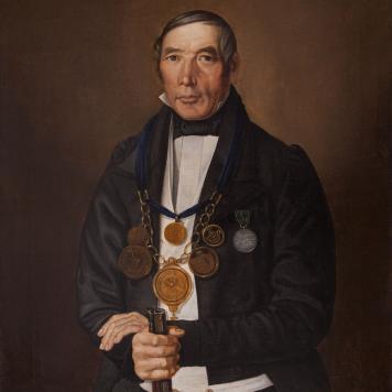 Portret króla kurkowego Antona Roya