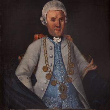 Portret króla kurkowego Samuela Gottlieba Kirste