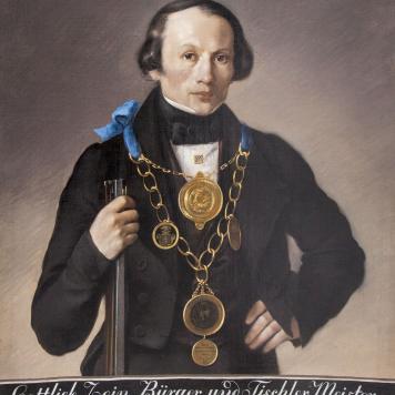 Portret króla kurkowego Gottlieba Zeina