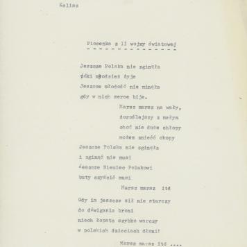 Piosenka z II wojny światowej