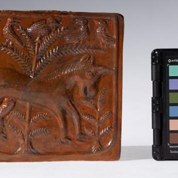 Kafel z motywem jednorożca