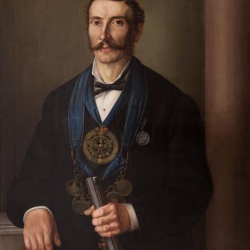 Portret króla kurkowego Gustava Bögera