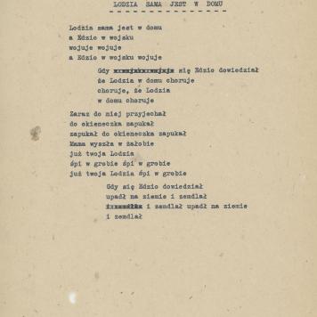 Lodzia sama jest w domu