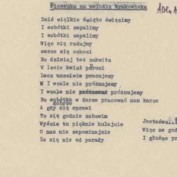 Piosenka na melodię krakowiaka