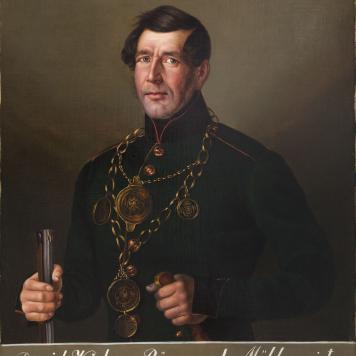 Portret króla kurkowego Daniela Keschnera