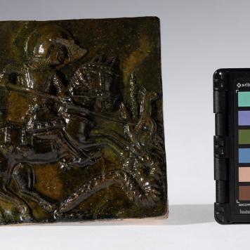 Kafel z wizerunkiem św. Jerzego