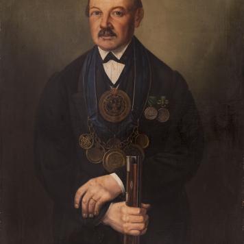 Portret króla kurkowego Wilhelma Gebela