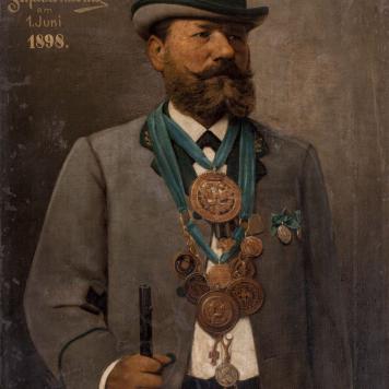 Portret króla kurkowego Carla Steinhorsta