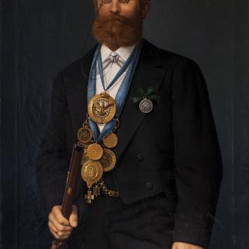 Portret króla kurkowego Adolfa Gustava Liebelta