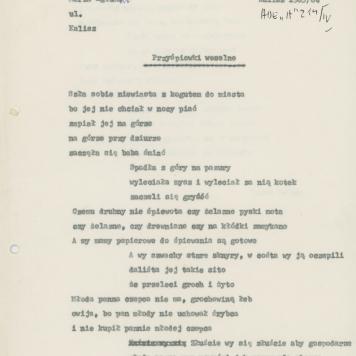 Przyśpiewki weselne