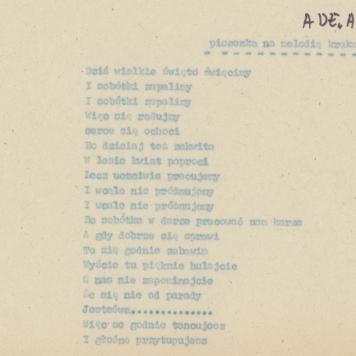 Dziś wielkie święto święcimy