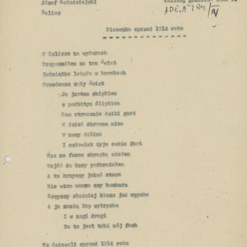 Piosenka sprzed 1914 roku