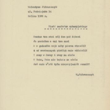 Pieśń zesłańca syberyjskiego