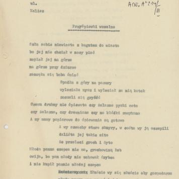 Przyśpiewki weselne