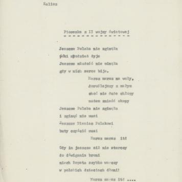 Piosenka z II wojny światowej