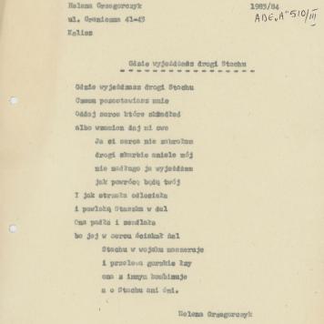 Gdzie wyjeżdżasz drogi Stachu