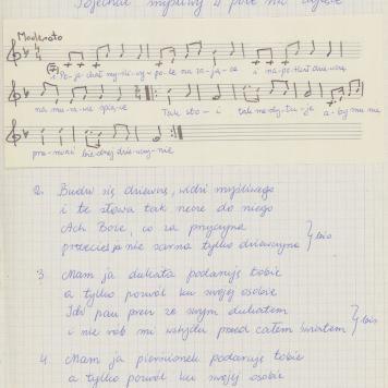 Pojechał myśliwy w pole na zające