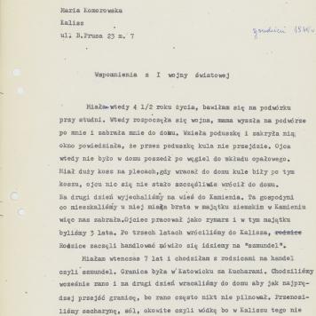 Wspomnienia z I wojny światowej