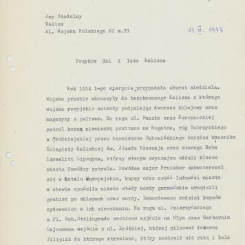 Przykre dni i lata Kalisza