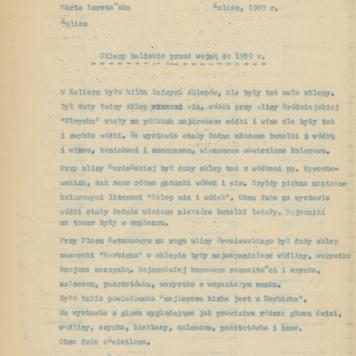 Sklepy kaliskie przed wojną do 1939 r.