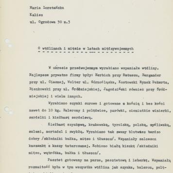 O wędlinach i mięsie w latach międzywojennych