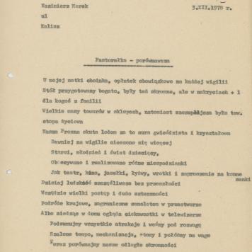 Pastorałka - porównawcza