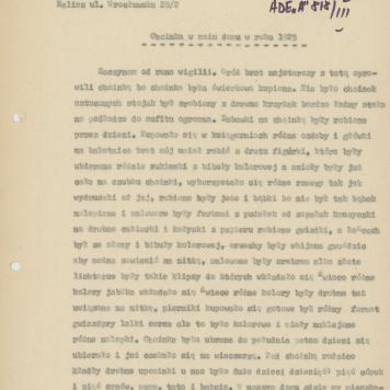 Choinka w moim domu w roku 1925