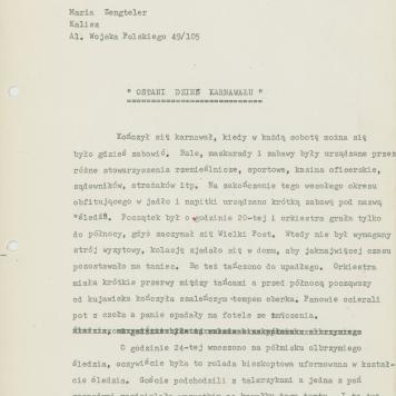 Ostatni dzień karnawału