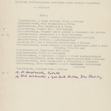 Materiały folklorystyczne zanotowane przez członków K.M.F.M.K.