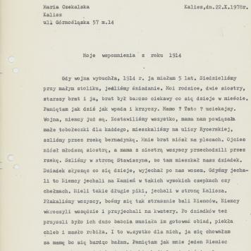 Moje wspomnienia z roku 1914