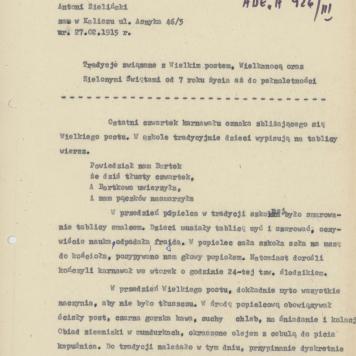 Tradycje związane z Wielkim Postem, Wielkanocą oraz Zielonymi Świętami od 7 roku życia aż do pełnoletności