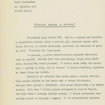 Ulubione spacery w młodości