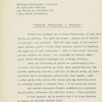 Zwyczaje Wielkopostne i Wielkanoc