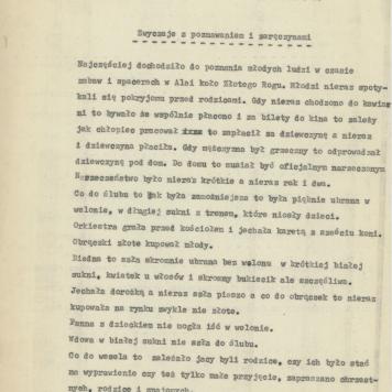 Zwyczaje z poznawaniem i zaręczynami