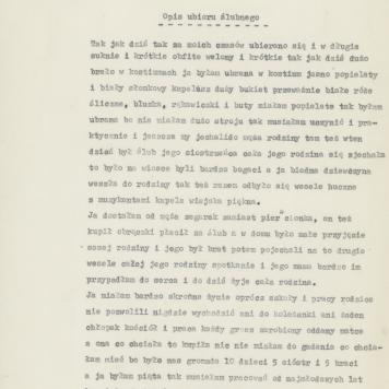 Opis ubioru ślubnego