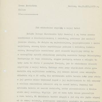 Jak obchodzono wigilię u mojej babci