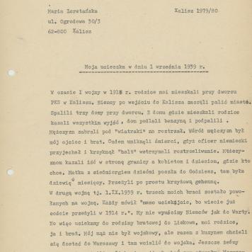 Moja ucieczka w dniu 1 września 1939 r.