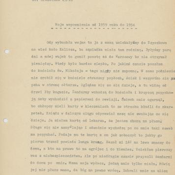 Moje wspomnienia od 1939 roku do 1954