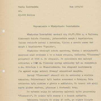 Wspomnienia o Władysławie Loretańskim