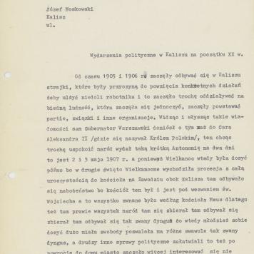 Wydarzenia polityczne w Kaliszu na początku XX w.