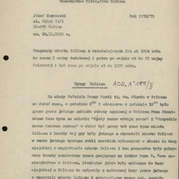 Fragmenty z  historii Kalisza 1894-1979