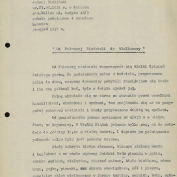 Od Palmowej Niedzieli do Wielkanocy